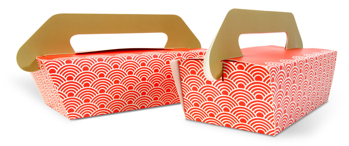 Caja picnic con asa, idónea para packaging promocional o packaging regalo impreso por Truyol Digital