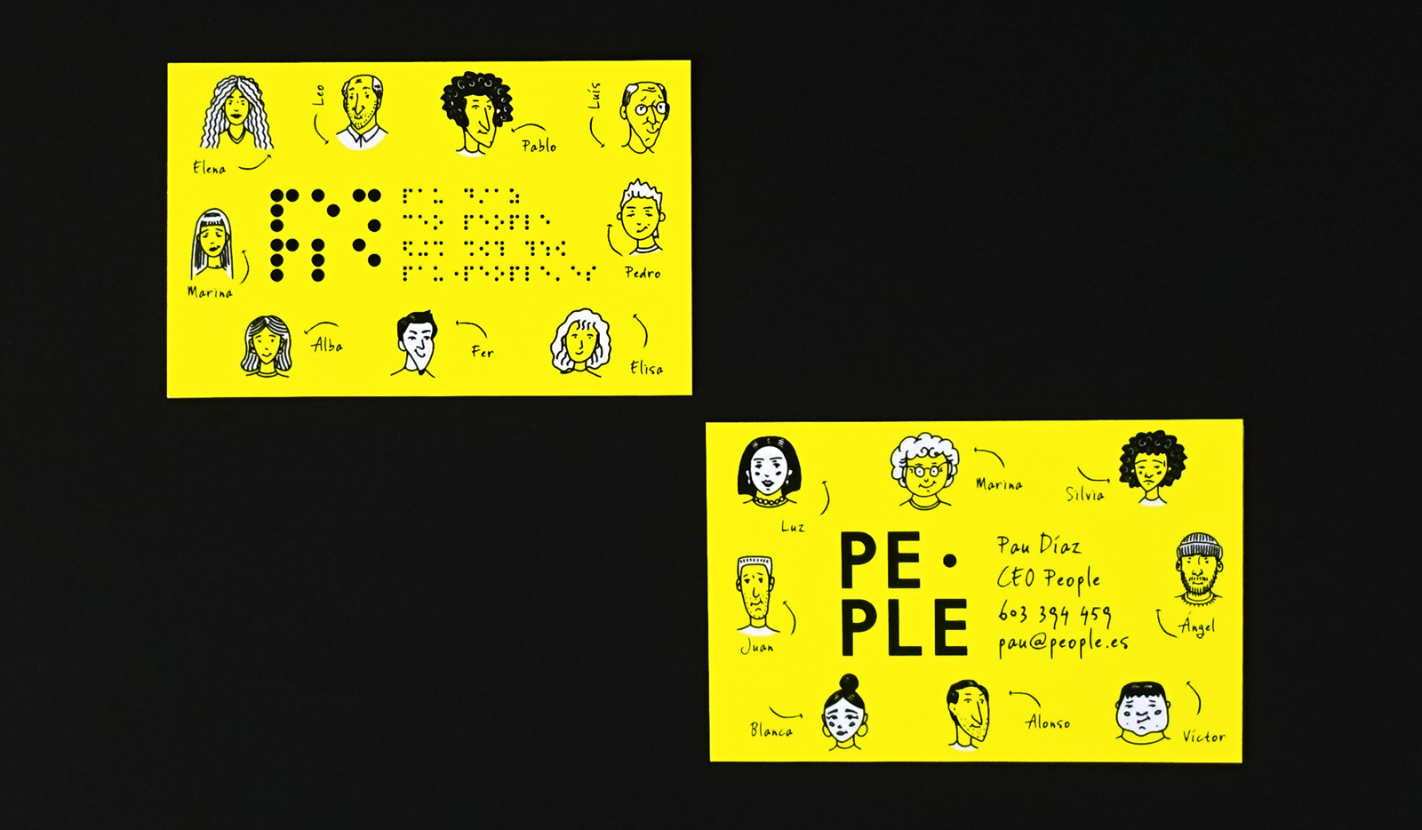 Tarjetas de visita con braille originales para pymes y emprendedores