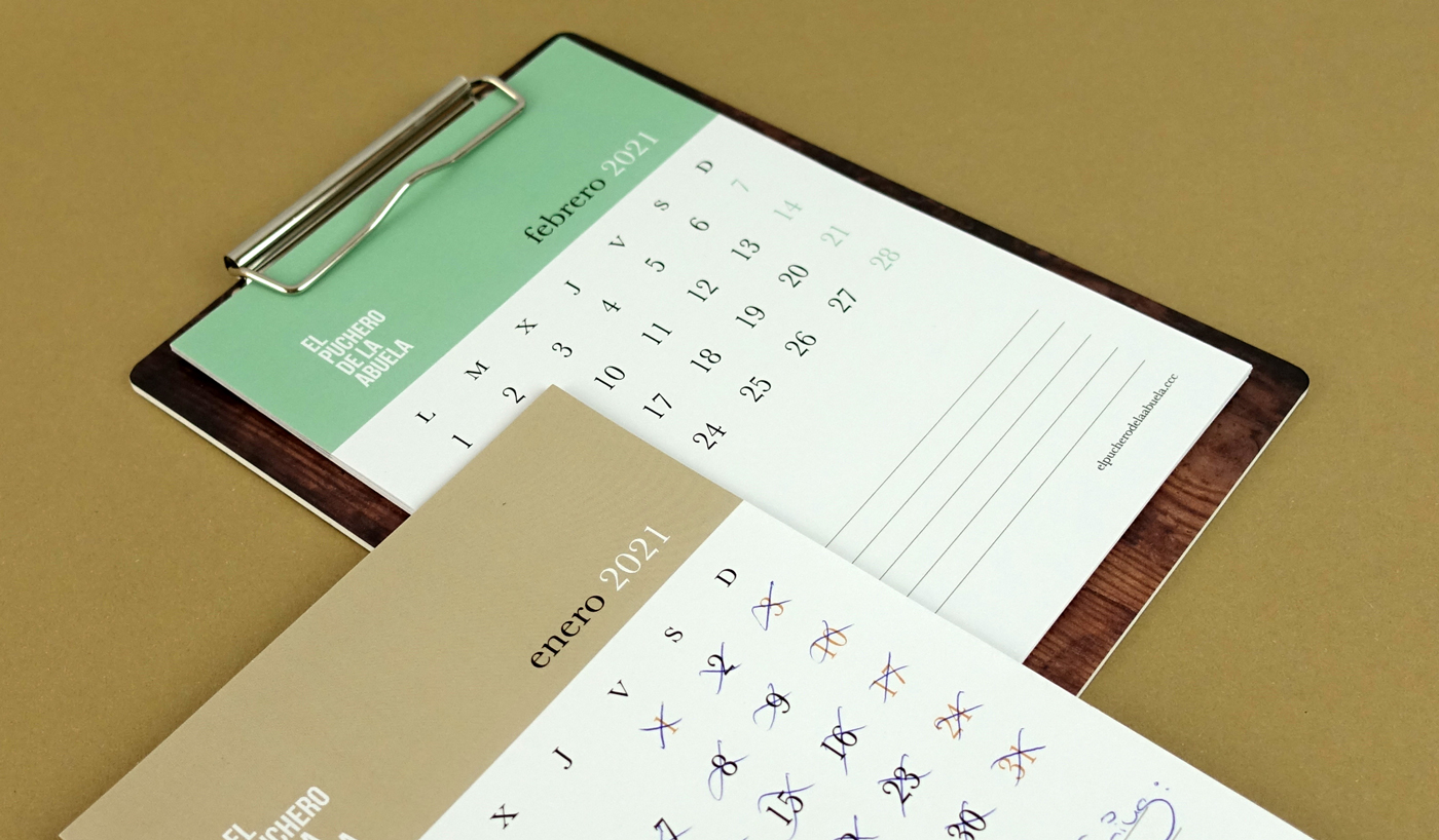 Calendarios y planificadores para promocionarse durante todo el año