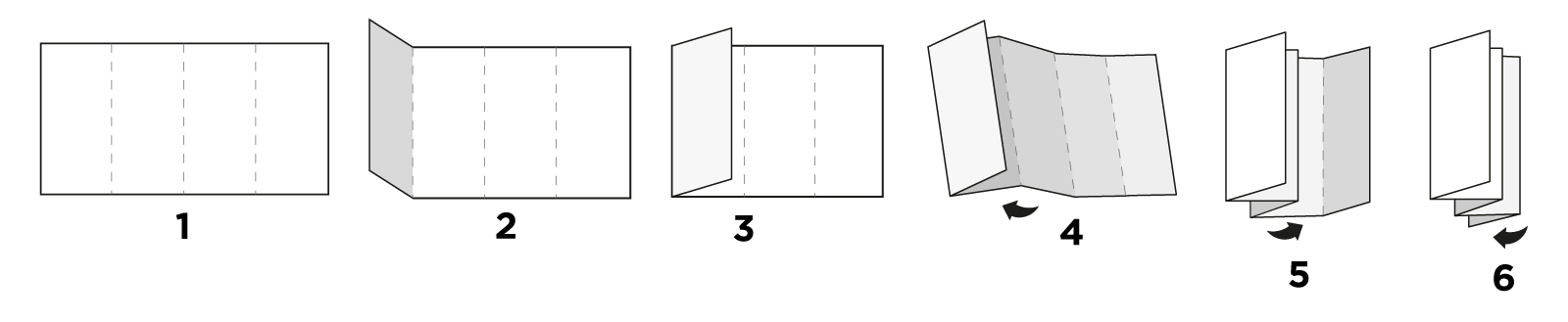 como doblar un folleto plegado en acordeon