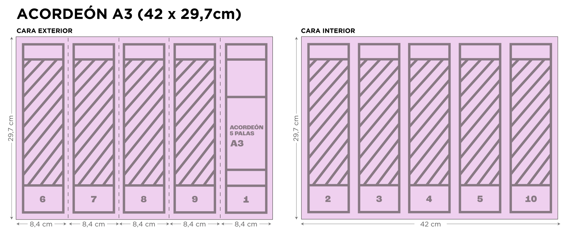 instrucciones para maquetar un folleto plegado en acordeón