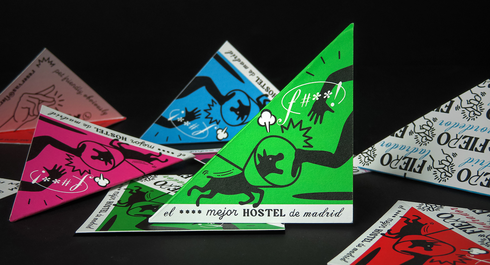 tarjetas de visita de varios colores