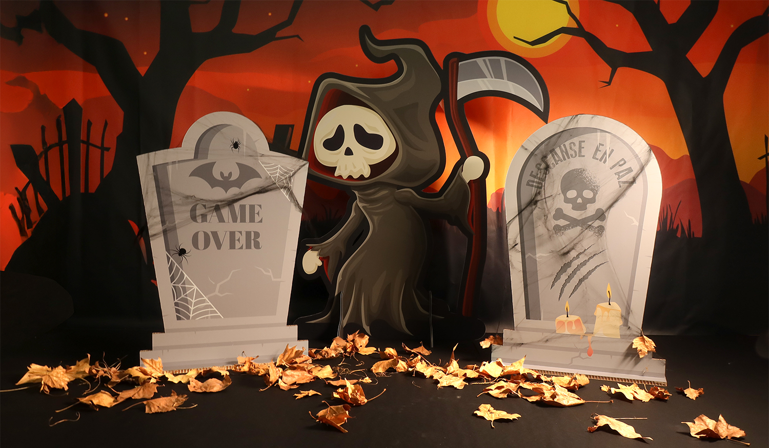 Decoración de Halloween para atraer clientes a tienda