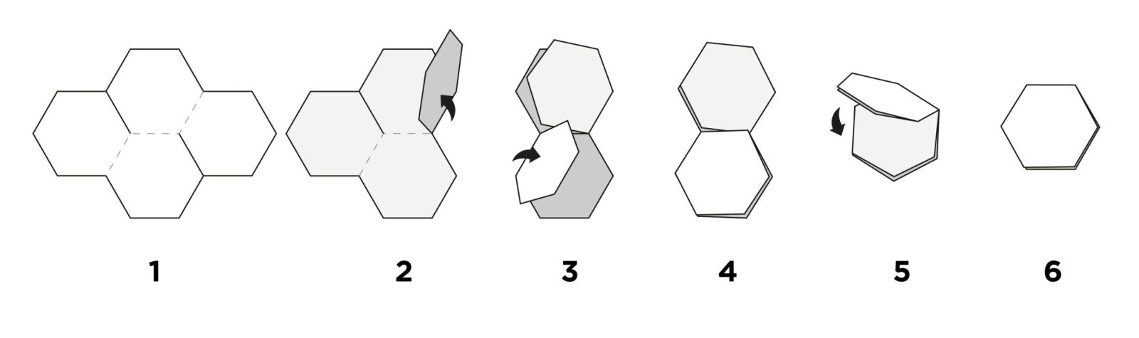 folleto hexagonal con cuatro palas de Truyol Digital.