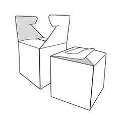 Caja cubo con cierre cruzado