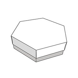 Caja hexagonal con tapa