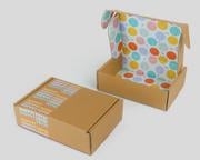 Packaging caja automontable con base rectangular