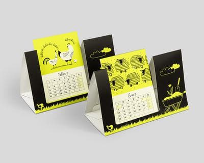 Calendario de Mesa Soporte Hojas