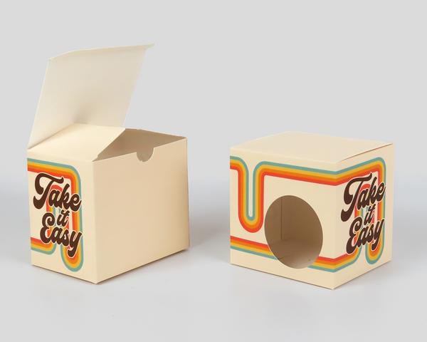 Impresión folding carton para packaging de cajas taza con ventana TRUYOL.com