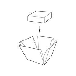Impresión en folding carton para packaging de cubos deplegable con